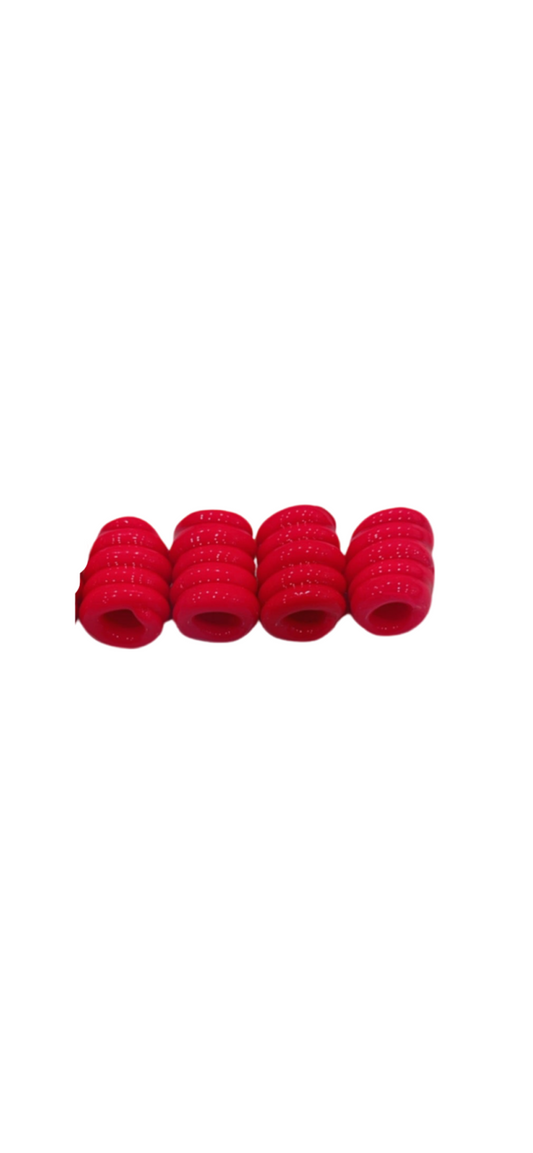 Ruby Banga bead set of 4 (0.6cm)Small - Jus Locs Organics 
