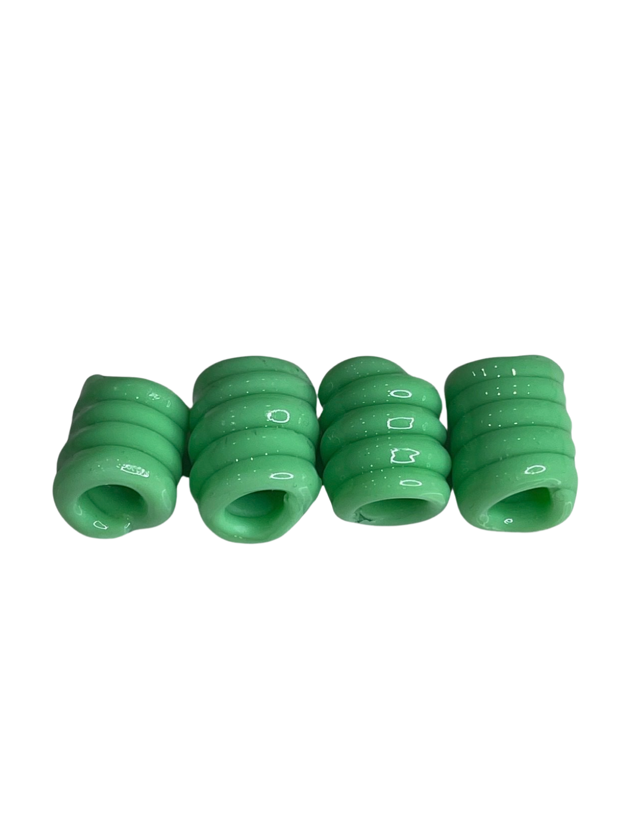 Jade Banga beads set of 4 (0.6cm) - Jus Locs Organics