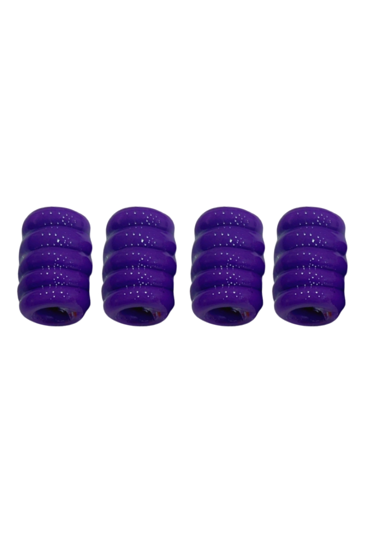 Purple Banga beads set of 4 (0.6cm) small - Jus Locs Organics 
