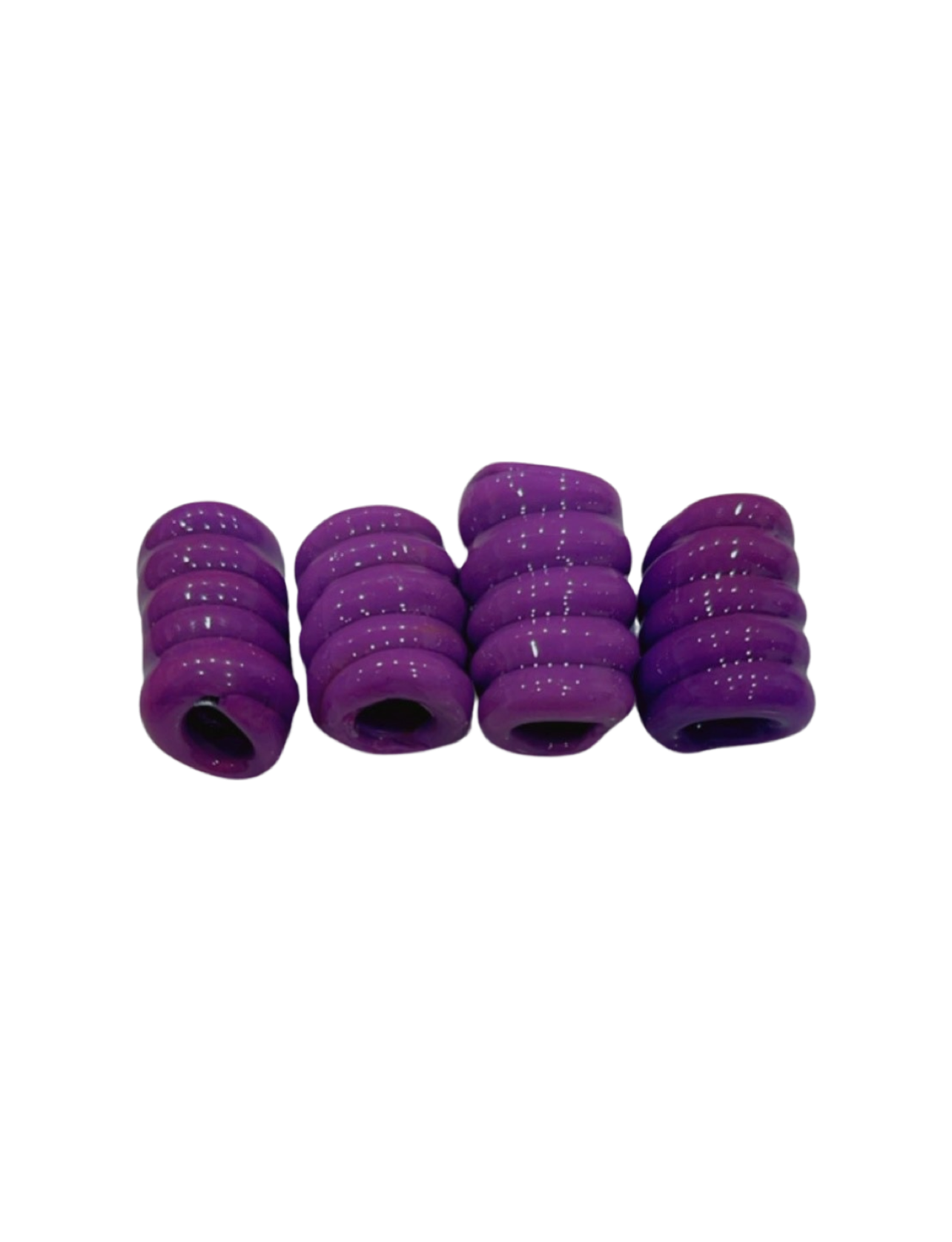 Royal purple Banga beads set of 4 (0.6cm)Small - Jus Locs Organics 