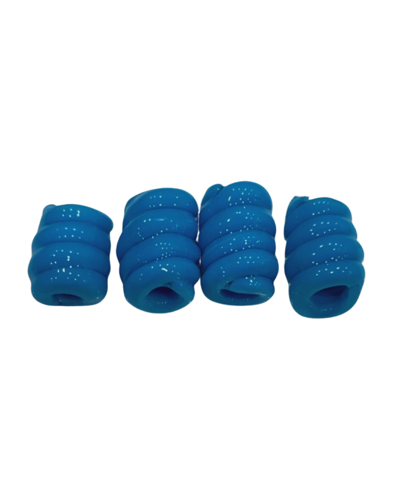 Sky Blue Banga beads set of 4 (0.6cm)small - Jus Locs Organics 